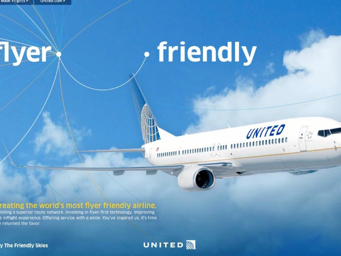 United Airlines pitch + launch campaign<br> (B2B/B2C pitch, concepts, copy, UX/UI)
