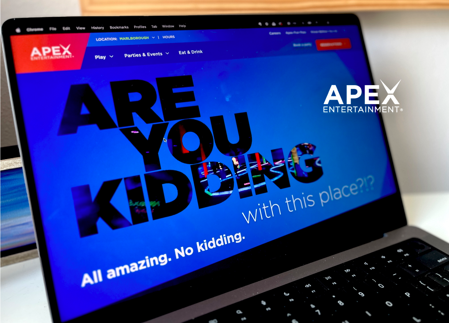 Apex Entertainment site reboot<br> (B2C branding, concept, copy, site content, build)